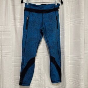 Lululemon blue patterned leggings